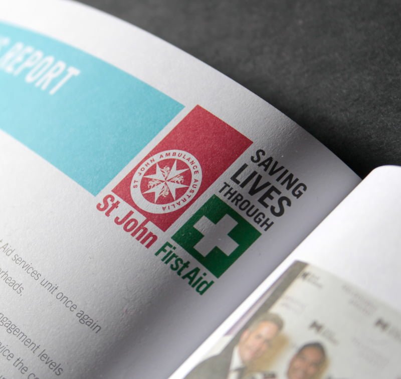 annual report with logo design