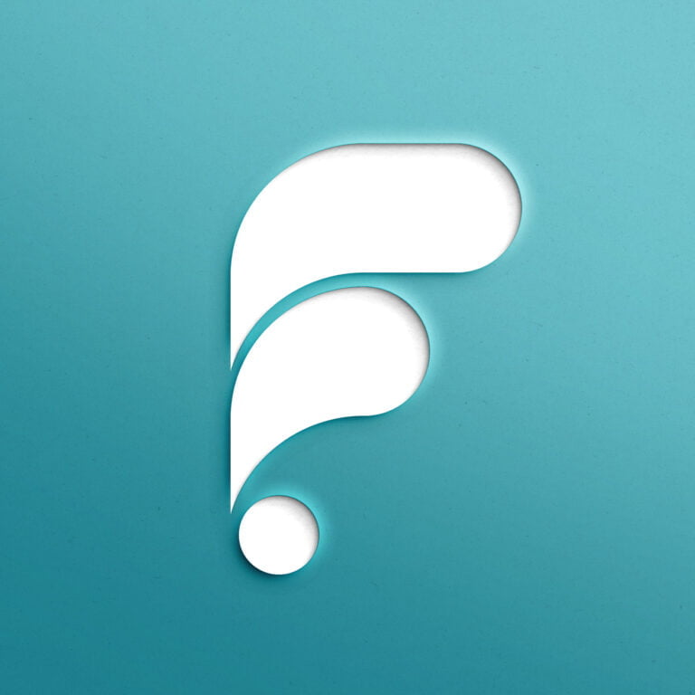 fp Paper Cu Out Text Effect, logo abstract